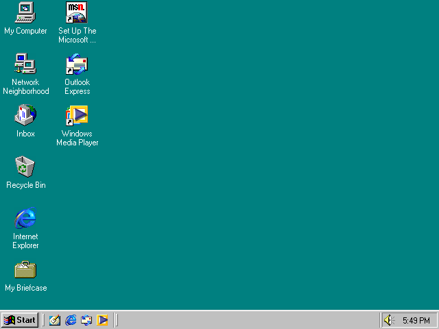 Zrzut ekranu Windows 95