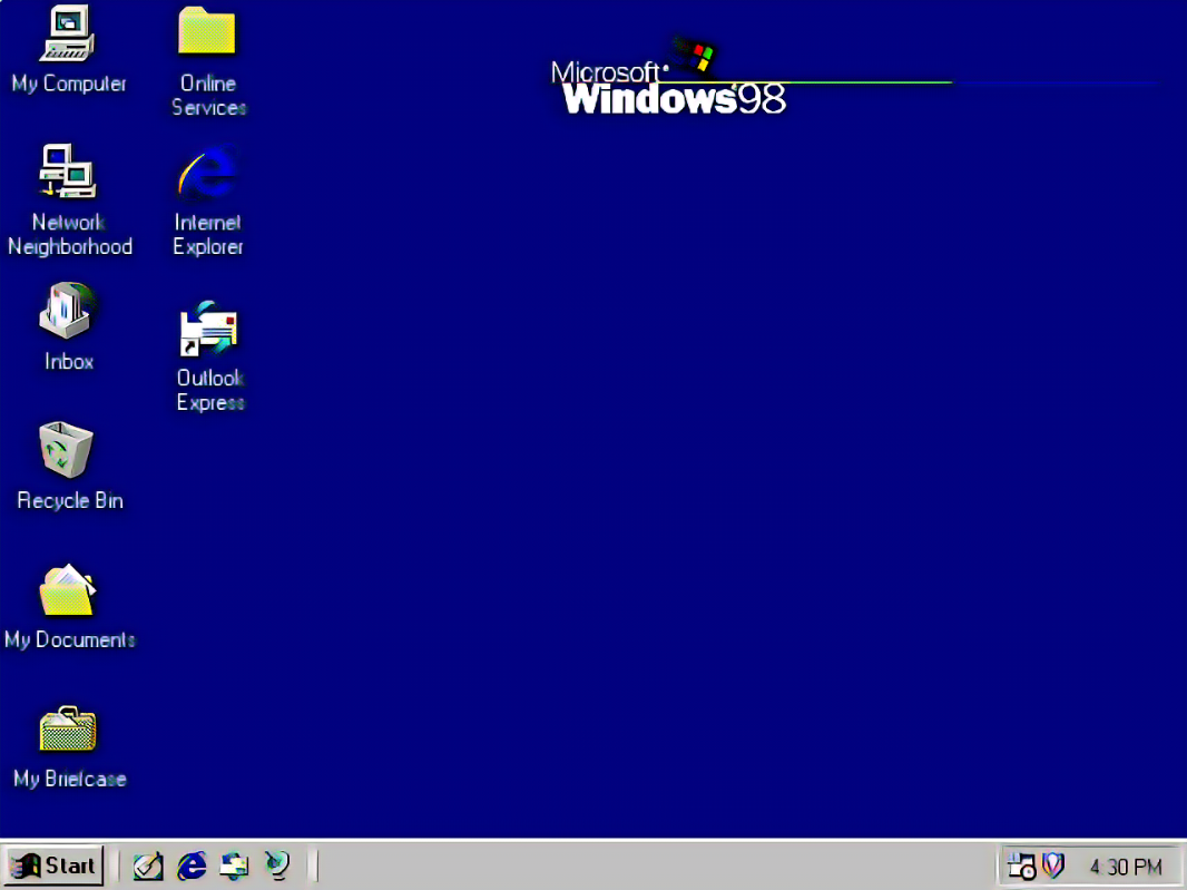 Zrzut ekranu Windows 98