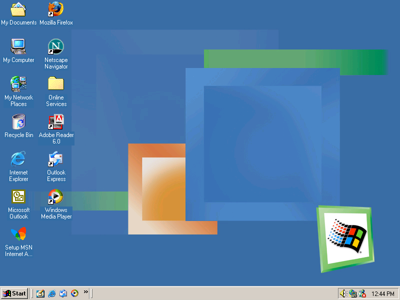 Zrzut ekranu Windows ME